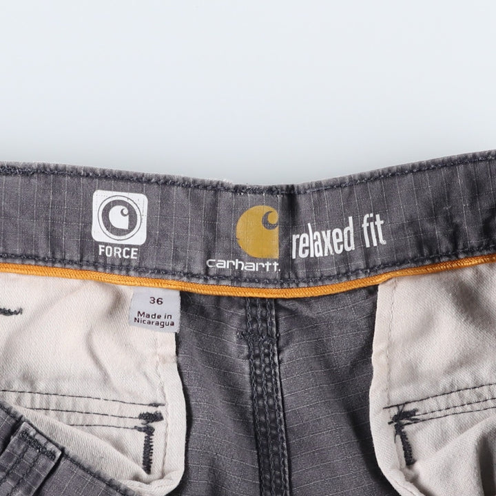 Carhartt Relaxed Fit Ripstop Cargo Shorts (Men's W36 equivalent) cotton gray type Vintage Second Hand