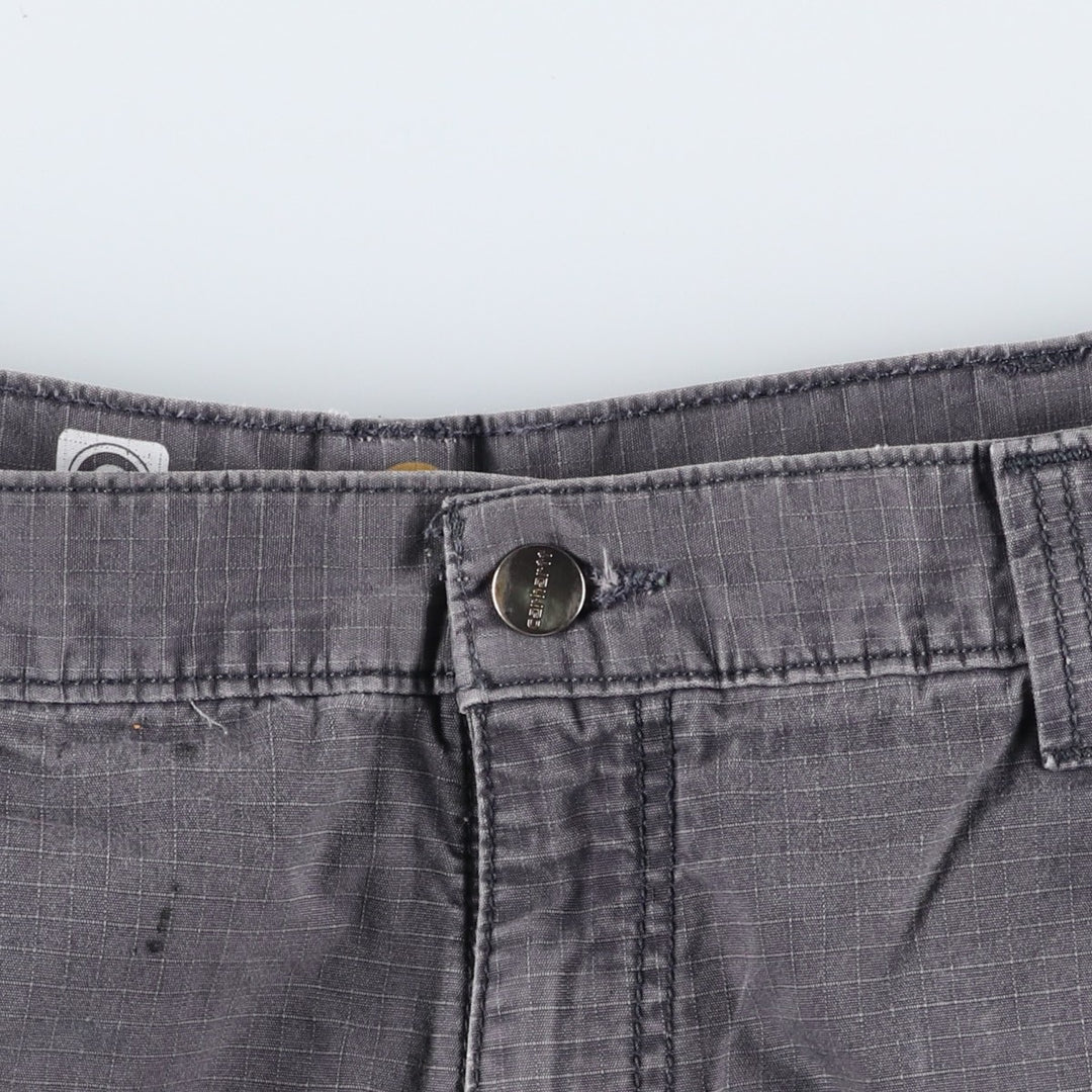 Carhartt Relaxed Fit Ripstop Cargo Shorts (Men's W36 equivalent) cotton gray type Vintage Second Hand