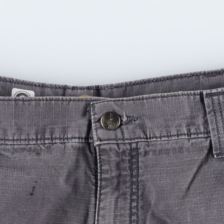 Carhartt Relaxed Fit Ripstop Cargo Shorts (Men's W36 equivalent) cotton gray type Vintage Second Hand
