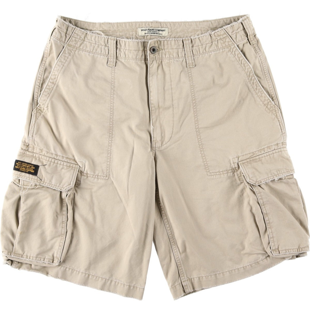 Ralph Lauren POLO by Ralph Lauren cargo shorts, half pants, men's w37 equivalent cotton Beige type Vintage Second Hand