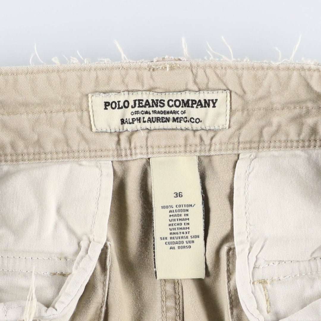 Ralph Lauren POLO by Ralph Lauren cargo shorts, half pants, men's w37 equivalent cotton Beige type Vintage Second Hand