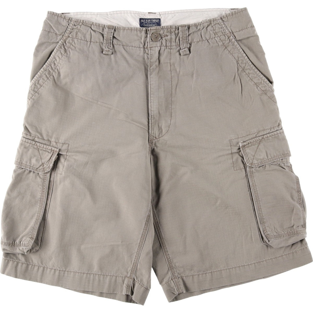 Ralph Lauren POLO by Ralph Lauren Ripstop Cargo Shorts, Men's Size W37 (approx.) cotton Beige type Vintage Second Hand