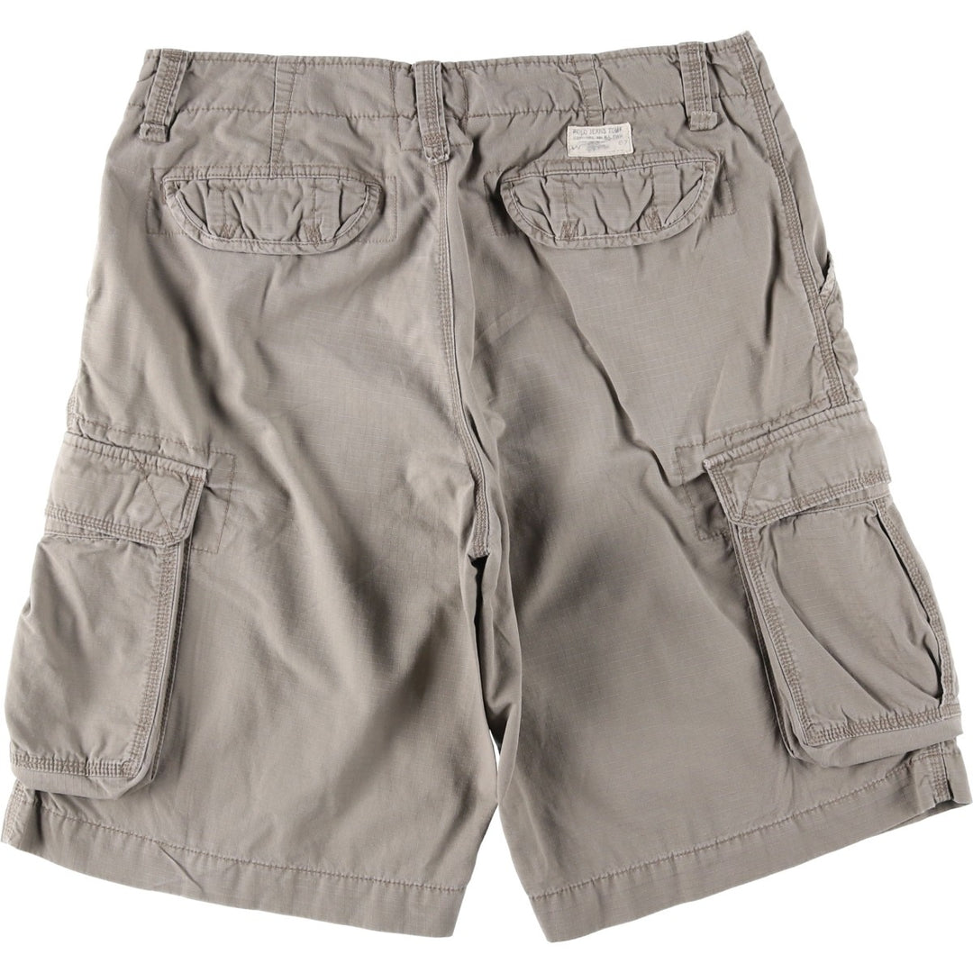 Ralph Lauren POLO by Ralph Lauren Ripstop Cargo Shorts, Men's Size W37 (approx.) cotton Beige type Vintage Second Hand