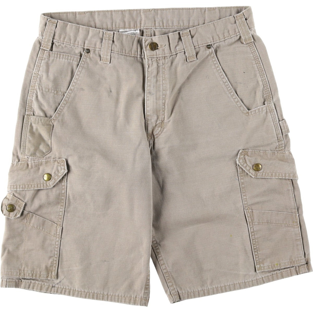 Carhartt Ripstop Cargo Shorts, Men's Size W34 (approx.) cotton Beige type Vintage Second Hand