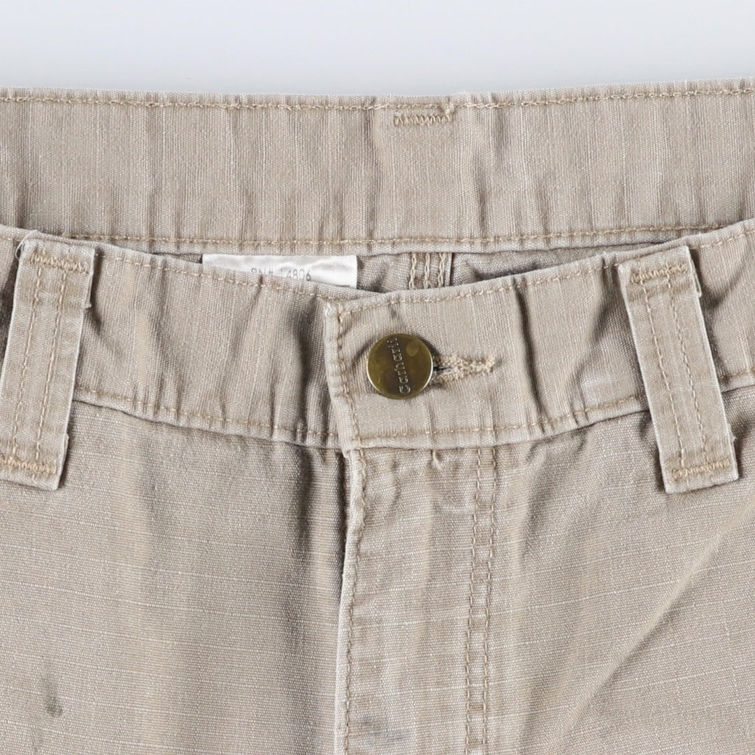 Carhartt Ripstop Cargo Shorts, Men's Size W34 (approx.) cotton Beige type Vintage Second Hand