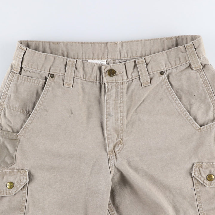 Carhartt Ripstop Cargo Shorts, Men's Size W34 (approx.) cotton Beige type Vintage Second Hand