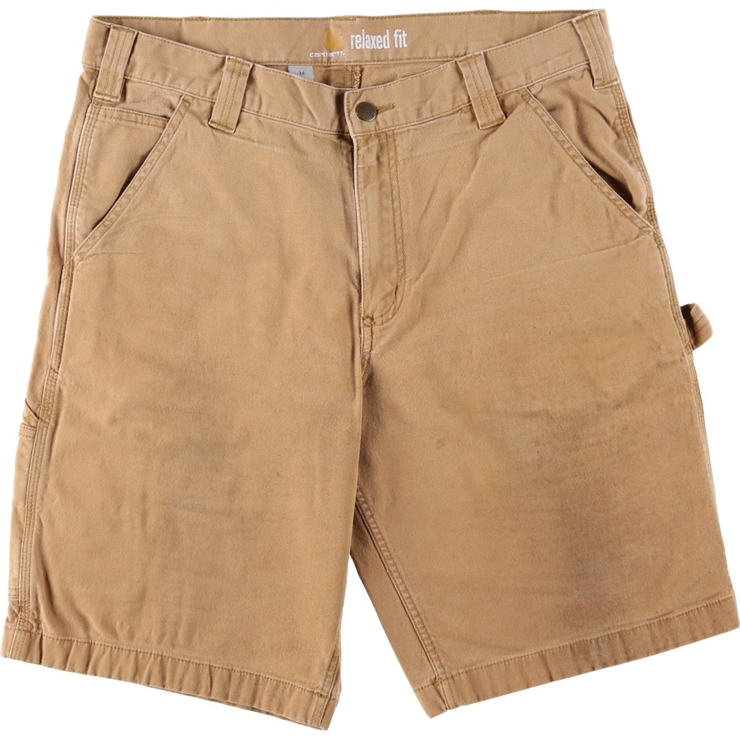 Carhartt Relaxed Fit Duck Painter Shorts, Shorts, Men's, W34 equivalent cotton Beige type Vintage Second Hand