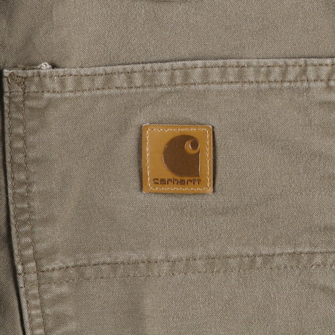 Carhartt Duck Canvas Painter Shorts, Men's Size W34 (approx.) cotton Khaki type brown Vintage Second Hand