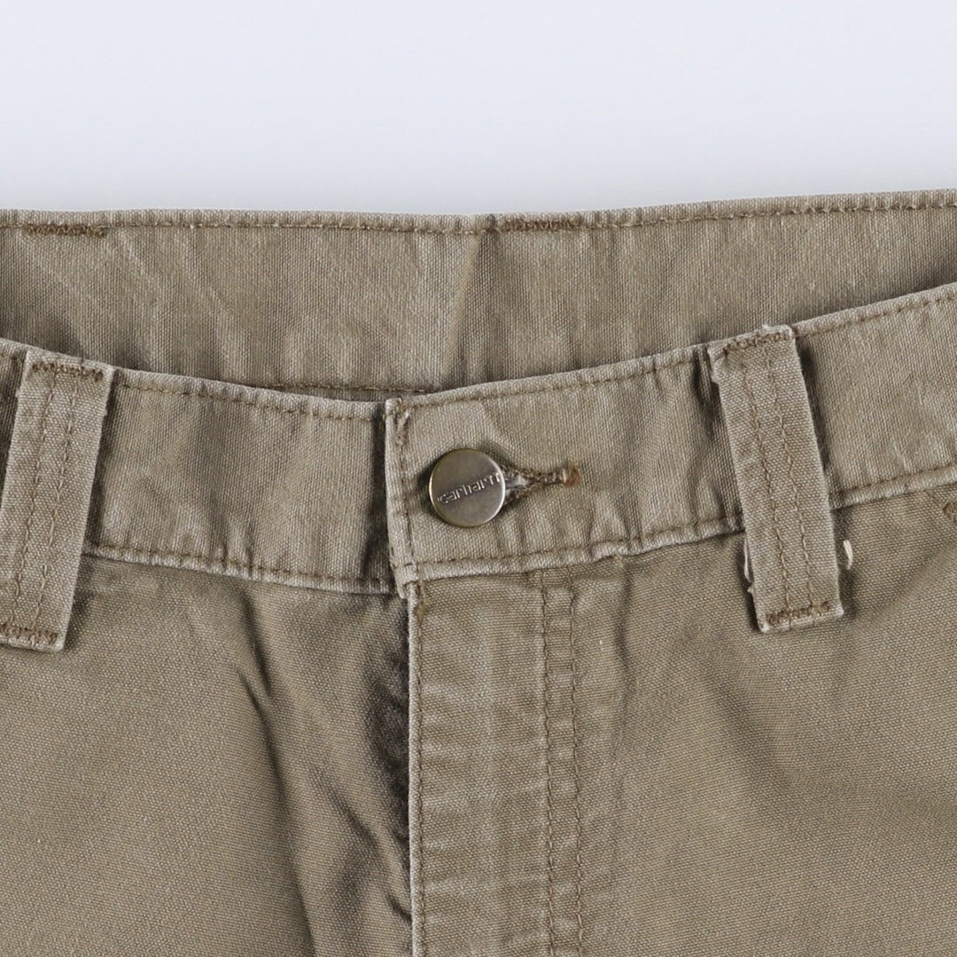 Carhartt Duck Canvas Painter Shorts, Men's Size W34 (approx.) cotton Khaki type brown Vintage Second Hand