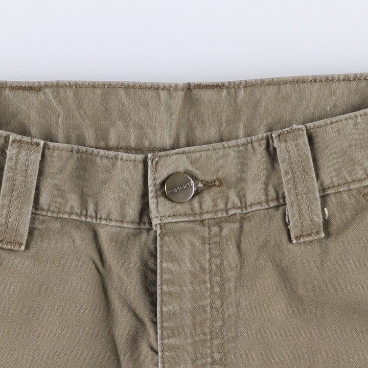 Carhartt Duck Canvas Painter Shorts, Men's Size W34 (approx.) cotton Khaki type brown Vintage Second Hand