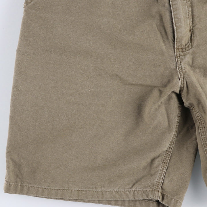 Carhartt Duck Canvas Painter Shorts, Men's Size W34 (approx.) cotton Khaki type brown Vintage Second Hand