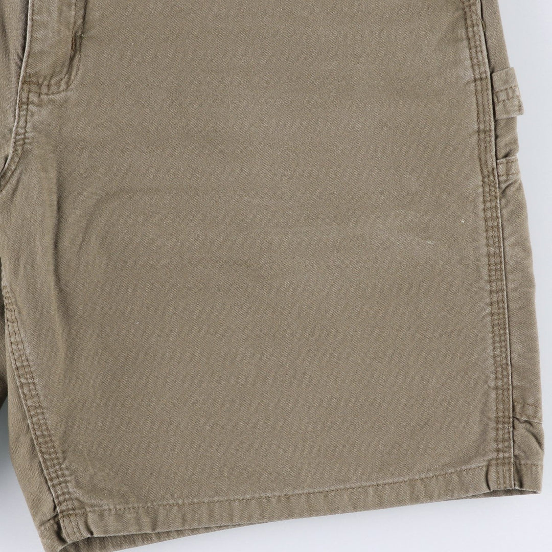 Carhartt Duck Canvas Painter Shorts, Men's Size W34 (approx.) cotton Khaki type brown Vintage Second Hand