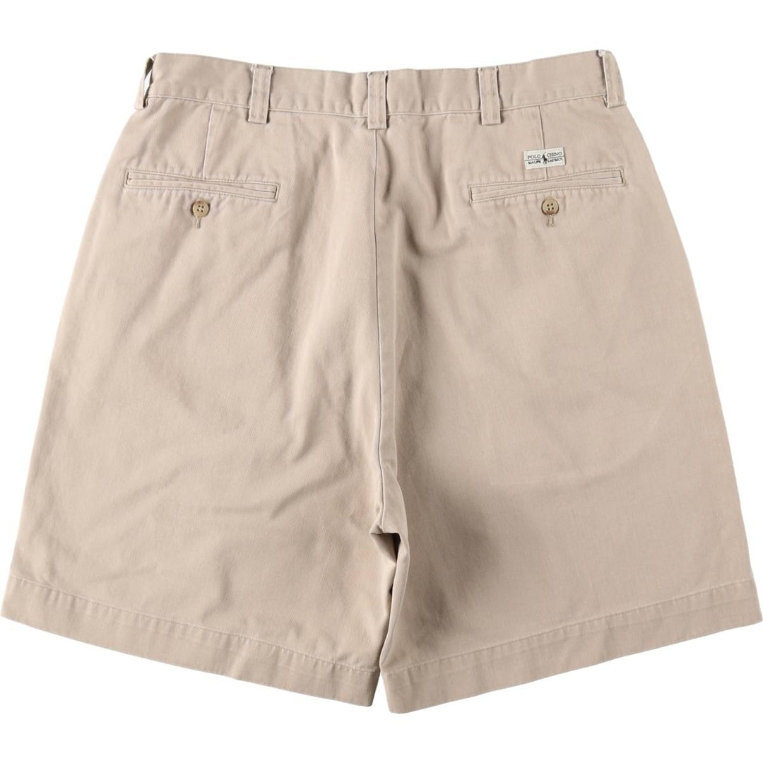 Ralph Lauren POLO by Ralph Lauren Chino Shorts Shorts Men's W34 equivalent cotton Beige type Vintage Second Hand