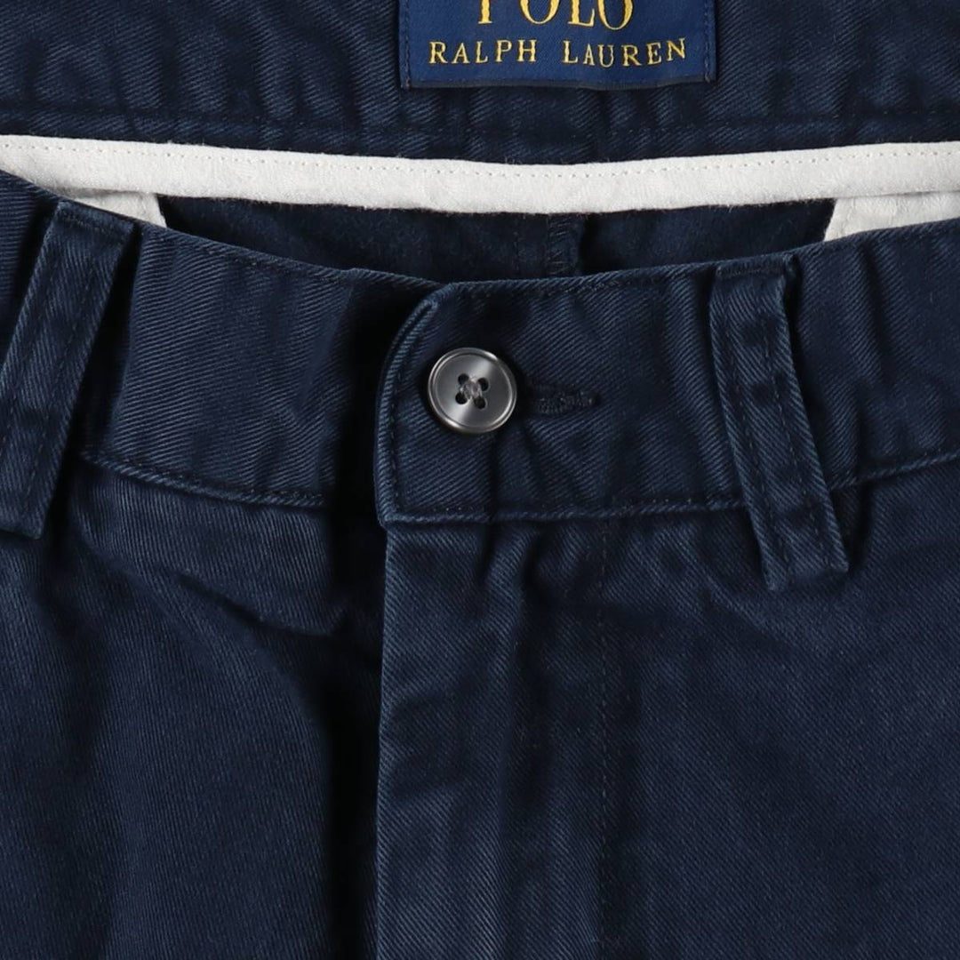 Ralph Lauren POLO RALPH LAUREN all-over print chino shorts, men's size W31 (approx.) cotton navy blue type Vintage Second Hand