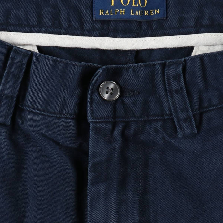 Ralph Lauren POLO RALPH LAUREN all-over print chino shorts, men's size W31 (approx.) cotton navy blue type Vintage Second Hand