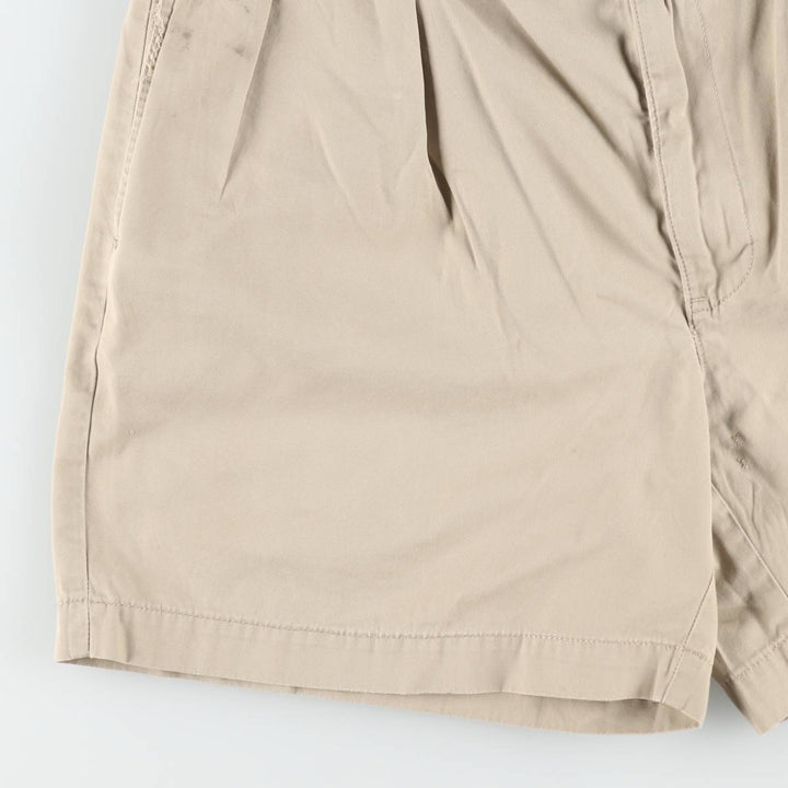 Ralph Lauren POLO by Ralph Lauren ANDREW SHORT Two-pleat chino shorts, short pants, men's size W31 cotton Beige type Vintage Second Hand