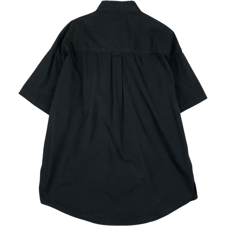 Ralph Lauren CHAPS short sleeve button down shirt for men, equivalent to XL cotton black type Vintage Second Hand