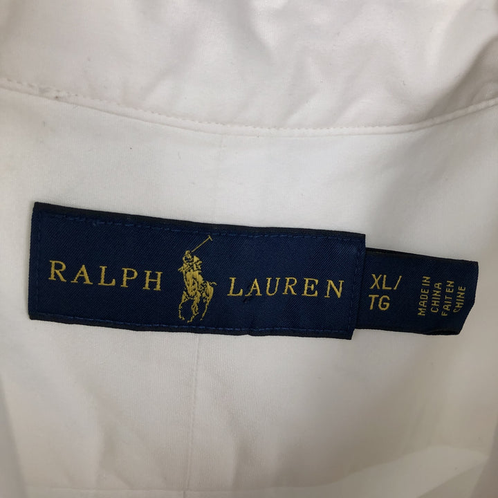 Ralph Lauren short sleeve button down shirt, men's XL size cotton white type Vintage Second Hand
