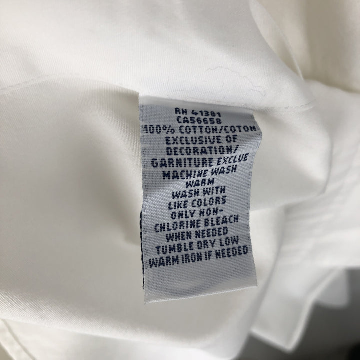 Ralph Lauren short sleeve button down shirt, men's XL size cotton white type Vintage Second Hand