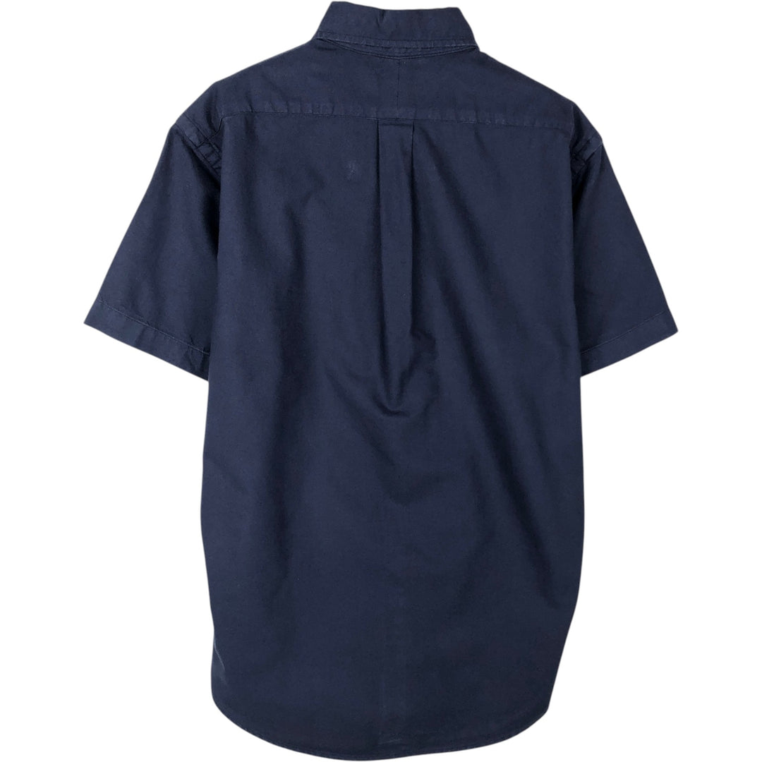 Ralph Lauren Classic Fit short-sleeved button-down shirt, men's size S cotton navy blue type Vintage Second Hand