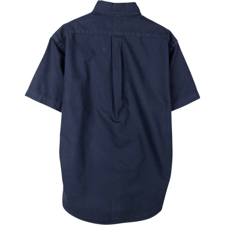 Ralph Lauren Classic Fit short-sleeved button-down shirt, men's size S cotton navy blue type Vintage Second Hand
