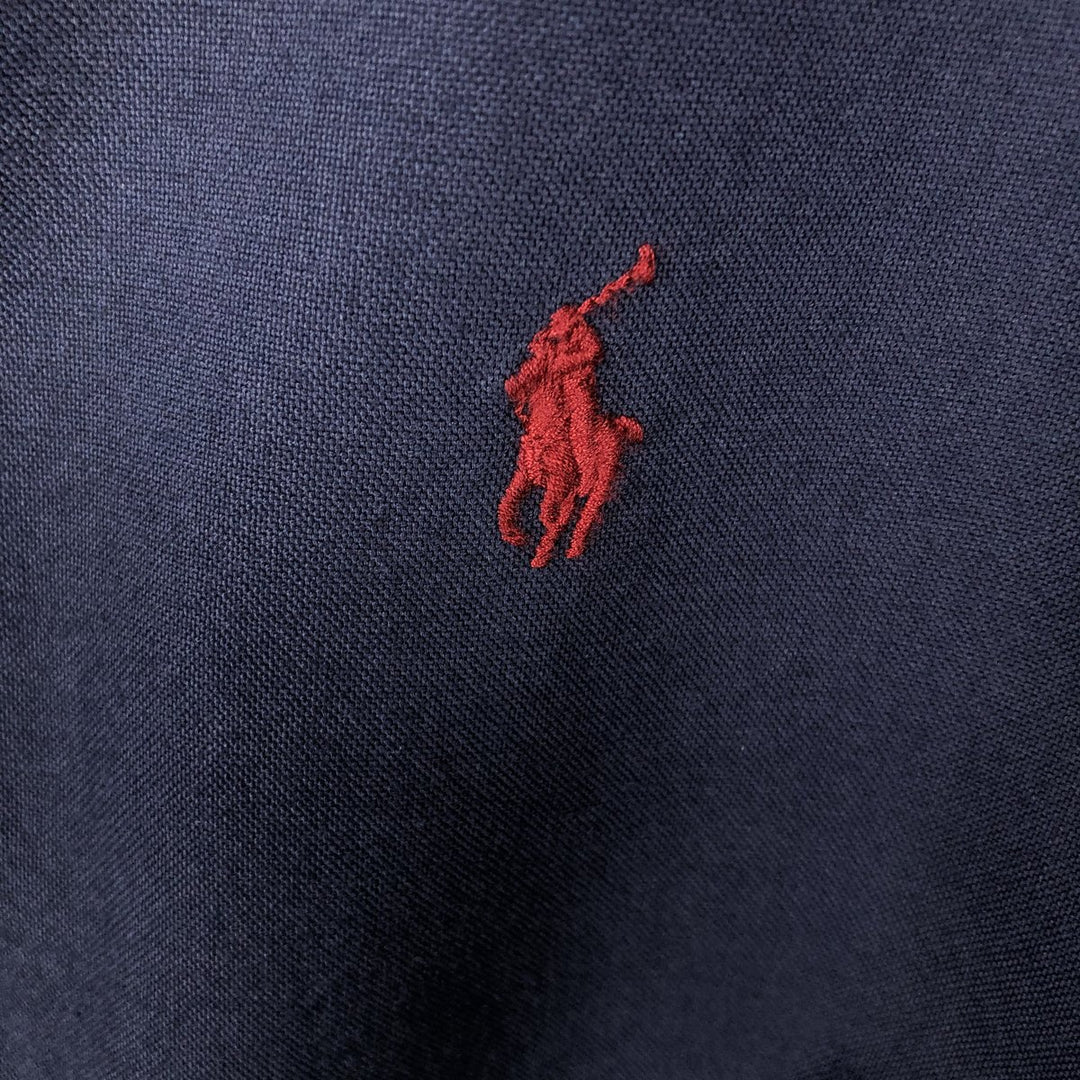 Ralph Lauren Classic Fit short-sleeved button-down shirt, men's size S cotton navy blue type Vintage Second Hand