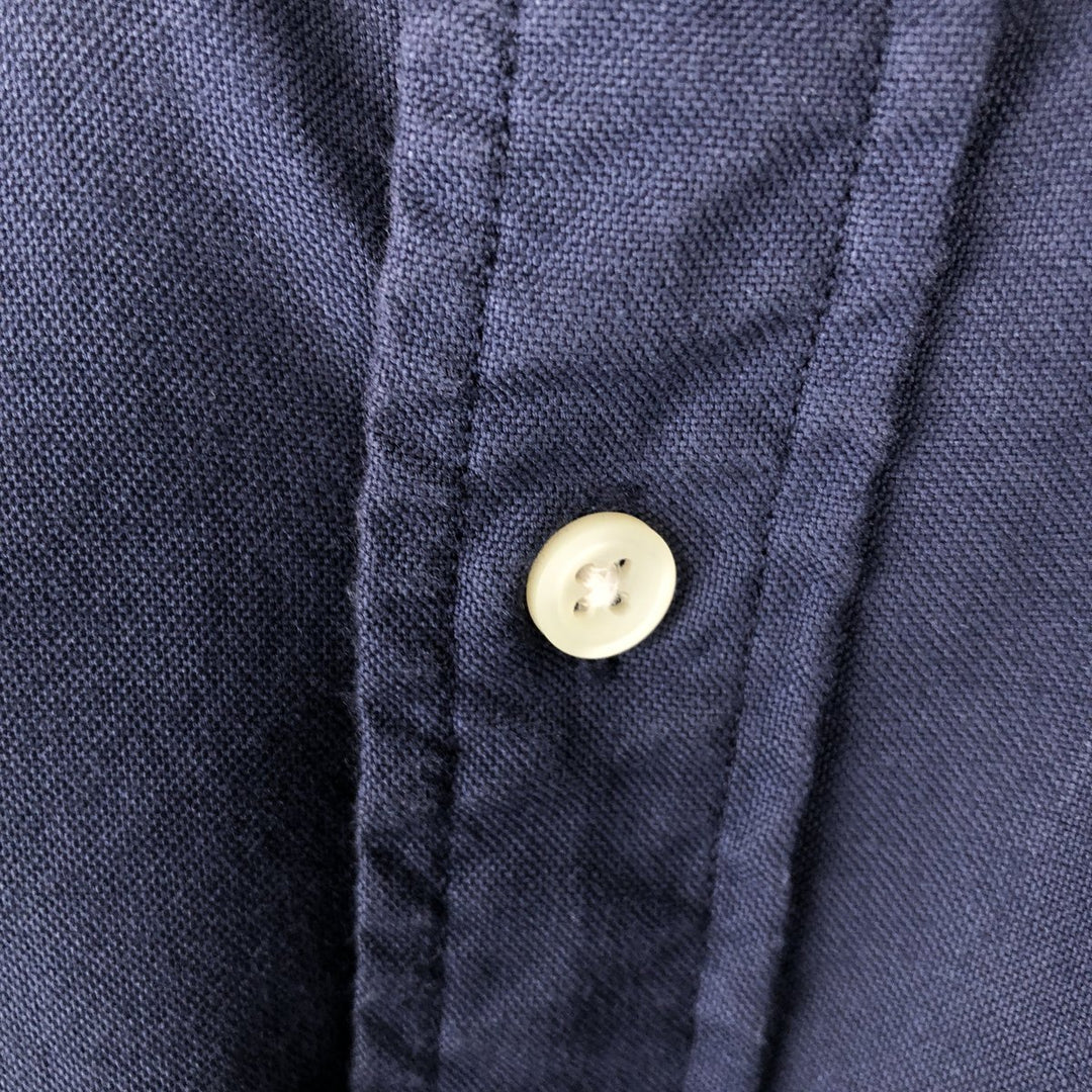 Ralph Lauren Classic Fit short-sleeved button-down shirt, men's size S cotton navy blue type Vintage Second Hand