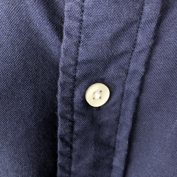 Ralph Lauren Classic Fit short-sleeved button-down shirt, men's size S cotton navy blue type Vintage Second Hand