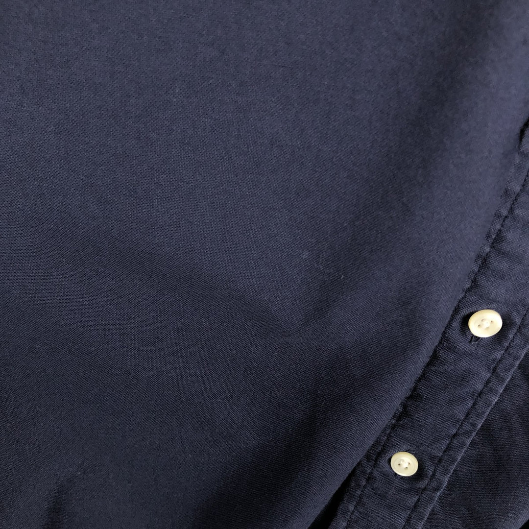 Ralph Lauren Classic Fit short-sleeved button-down shirt, men's size S cotton navy blue type Vintage Second Hand