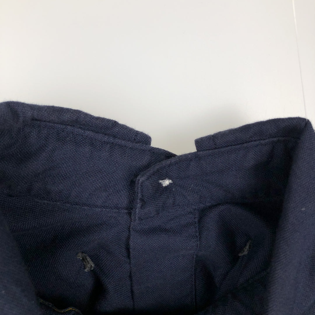 Ralph Lauren Classic Fit short-sleeved button-down shirt, men's size S cotton navy blue type Vintage Second Hand