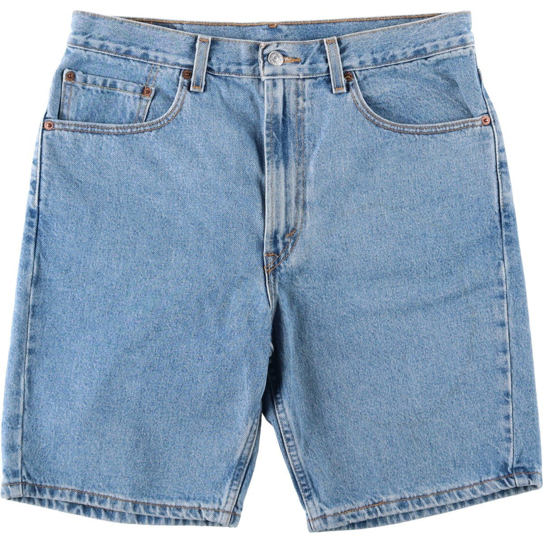 00'S Levi's 505 REGULAR FIT denim shorts, men's size w34 cotton blue type Vintage Second Hand
