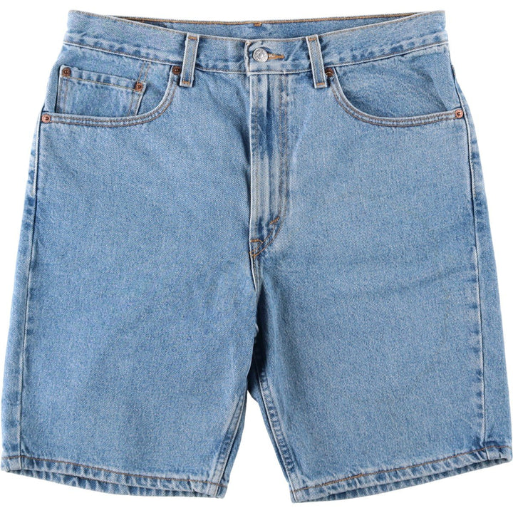 00'S Levi's 505 REGULAR FIT denim shorts, men's size w34 cotton blue type Vintage Second Hand