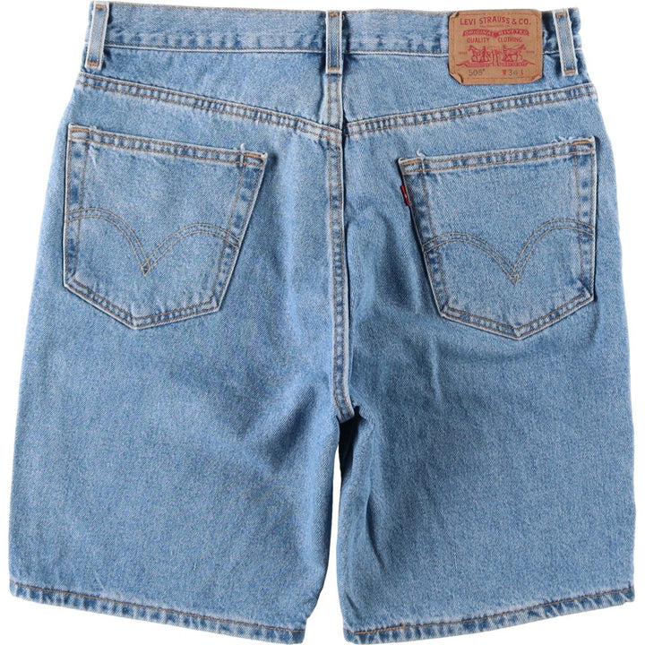 00'S Levi's 505 REGULAR FIT denim shorts, men's size w34 cotton blue type Vintage Second Hand