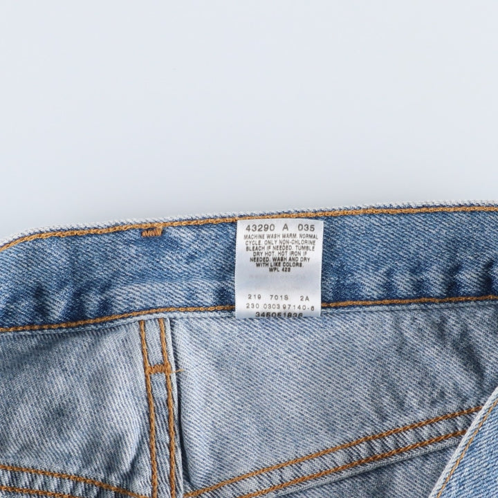 00'S Levi's 505 REGULAR FIT denim shorts, men's size w34 cotton blue type Vintage Second Hand