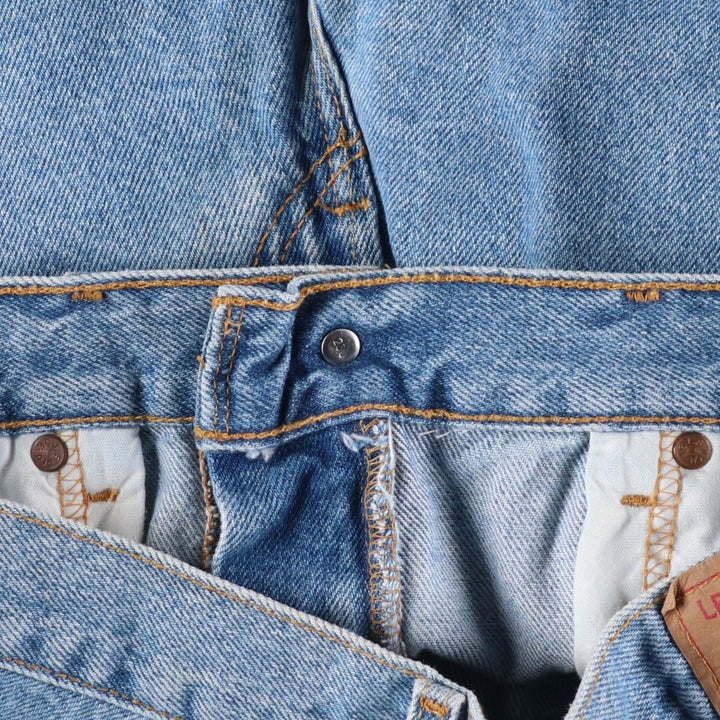 00'S Levi's 505 REGULAR FIT denim shorts, men's size w34 cotton blue type Vintage Second Hand