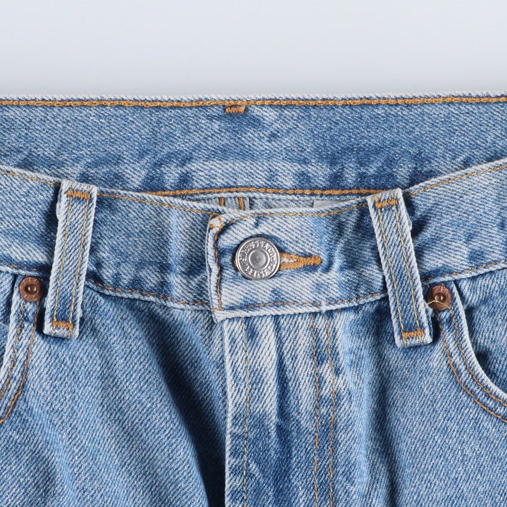 00'S Levi's 505 REGULAR FIT denim shorts, men's size w34 cotton blue type Vintage Second Hand