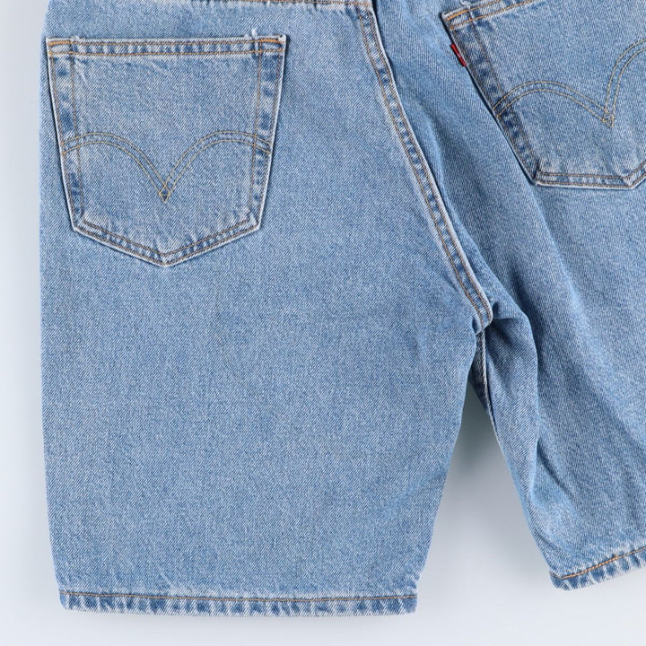 00'S Levi's 505 REGULAR FIT denim shorts, men's size w34 cotton blue type Vintage Second Hand