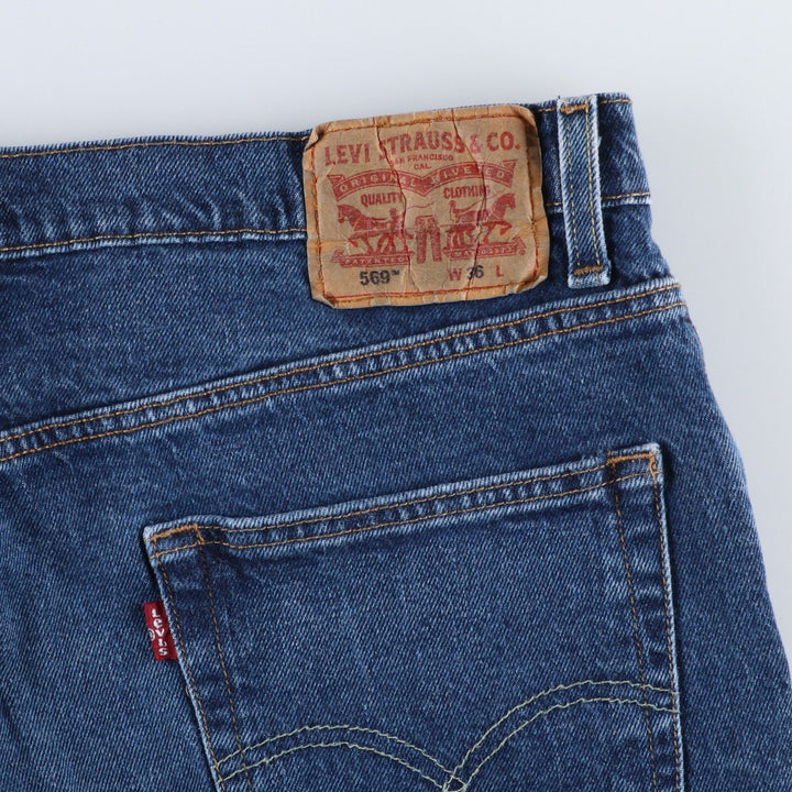 Levi's 569 Denim Shorts, Half Pants, Men's Size 37 cotton navy blue type Vintage Second Hand