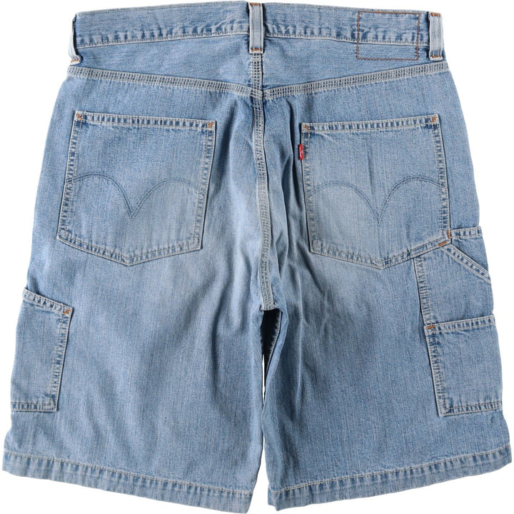 Levi's CARPENTER denim painter shorts, half pants, men's w37 equivalent cotton blue type Vintage Second Hand
