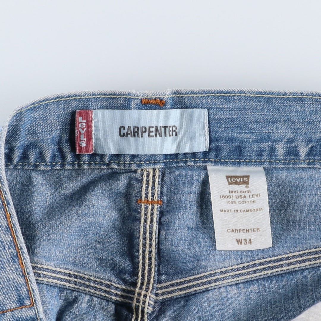 Levi's CARPENTER denim painter shorts, half pants, men's w37 equivalent cotton blue type Vintage Second Hand
