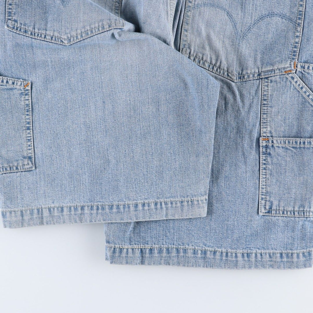 Levi's CARPENTER denim painter shorts, half pants, men's w37 equivalent cotton blue type Vintage Second Hand