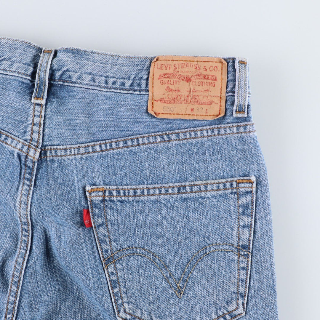 2000'S Levi's 550 Relaxed Fit Denim Shorts (Men's Size 34) cotton blue type Vintage Second Hand