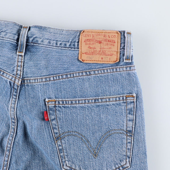 2000'S Levi's 550 Relaxed Fit Denim Shorts (Men's Size 34) cotton blue type Vintage Second Hand