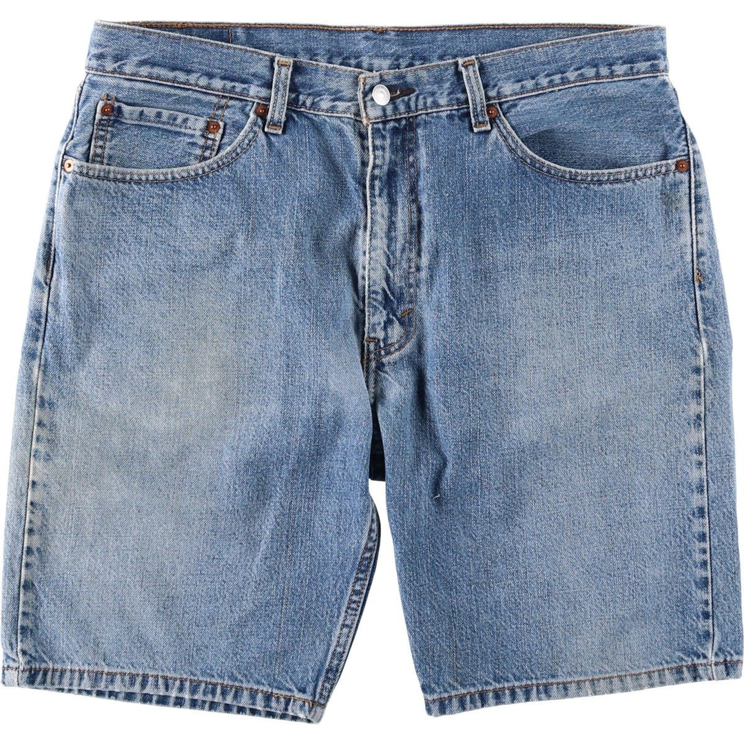 Levi's 505 denim shorts, men's size W37 (approx.) cotton blue type Vintage Second Hand