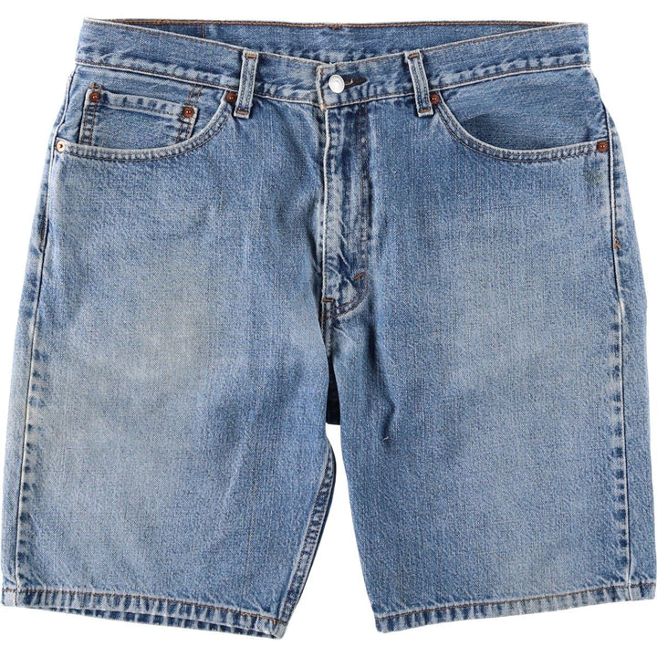 Levi's 505 denim shorts, men's size W37 (approx.) cotton blue type Vintage Second Hand