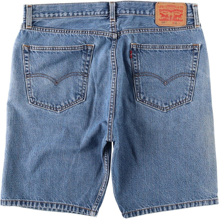 Levi's 505 denim shorts, men's size W37 (approx.) cotton blue type Vintage Second Hand