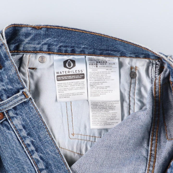Levi's 505 denim shorts, men's size W37 (approx.) cotton blue type Vintage Second Hand