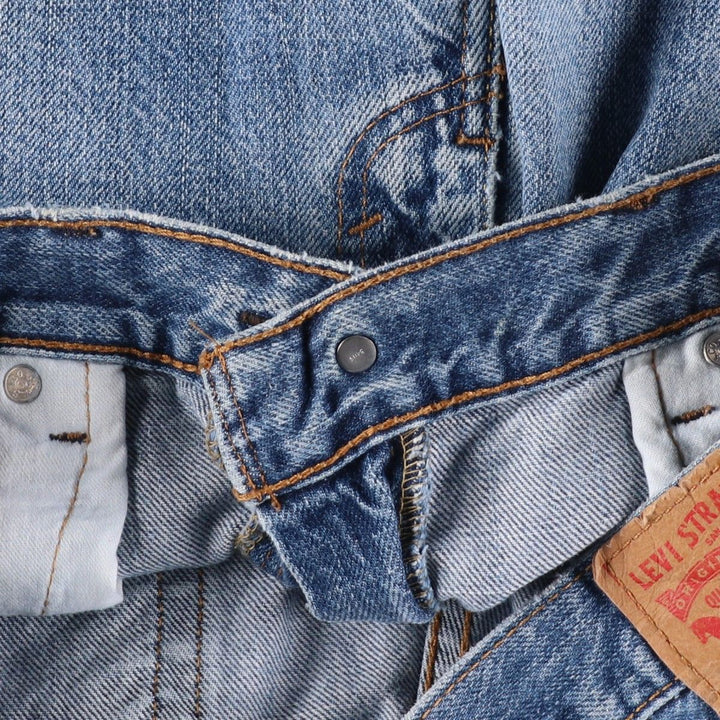 Levi's 505 denim shorts, men's size W37 (approx.) cotton blue type Vintage Second Hand