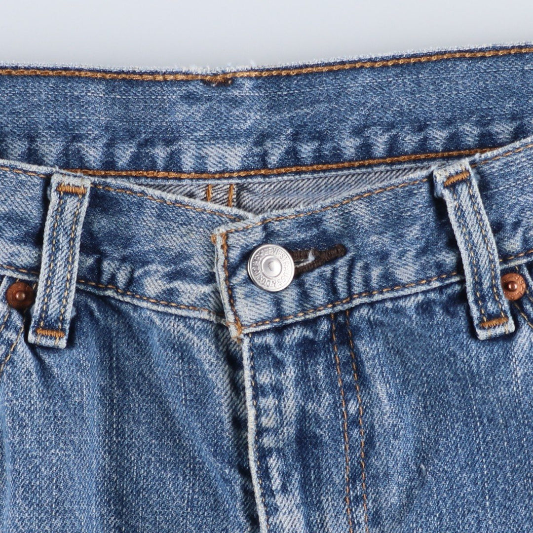 Levi's 505 denim shorts, men's size W37 (approx.) cotton blue type Vintage Second Hand