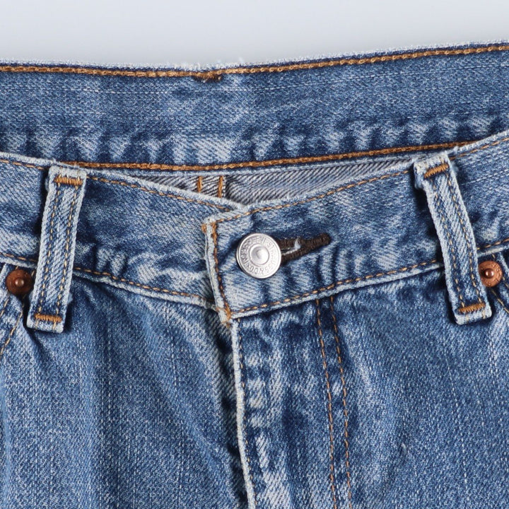 Levi's 505 denim shorts, men's size W37 (approx.) cotton blue type Vintage Second Hand